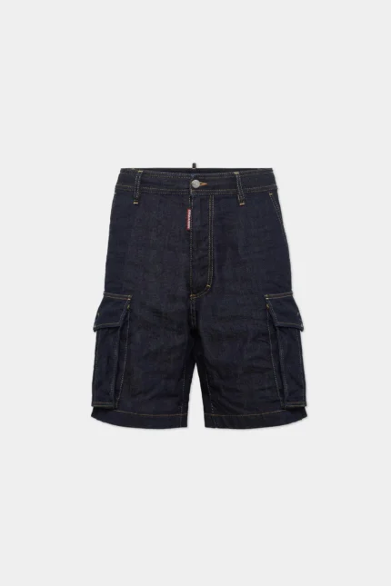 Dsquared2 Summer Lovers Dark Wash Cargo Shorts (4)
